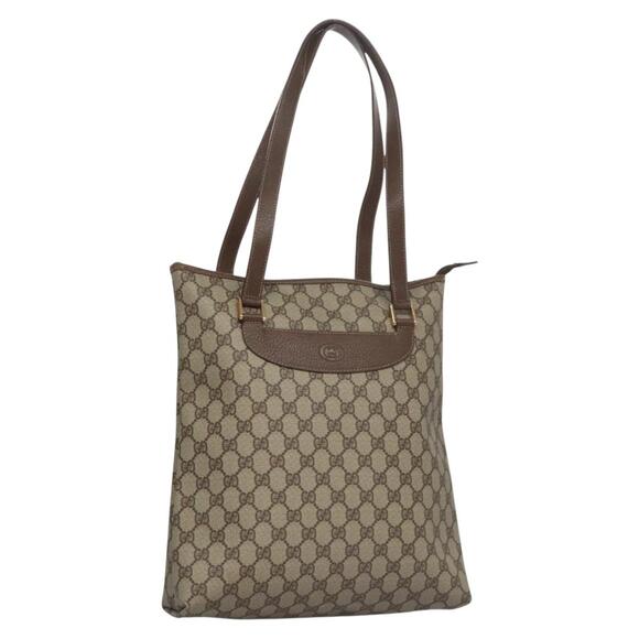 GUCCI GG Supreme Tote Bag Pvc Leather Beige 002 39 6130 002 39 6130 - Picture 1 of 16